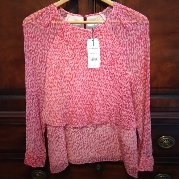LK Bennett Pink Patterned Blouse - Picture 1 of 4